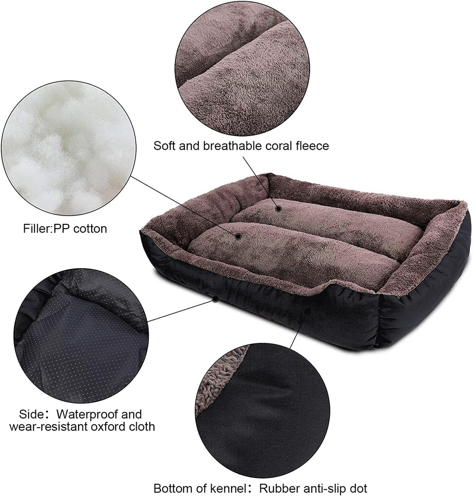 Utotol Dog Beds for Extra Large dogs, Washable Large Pet Dog Bed Sofa Firm Breathable Soft Couch Orthopedic Dog Bed for Jumbo Large Medium Small Puppies Cats Comfortable Sleeping, Waterproof Non-Slip Bottom