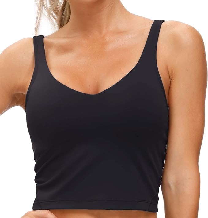 THE GYM PEOPLE - Sostén deportivo para mujer, sin varillas, acolchado con soporte medio
