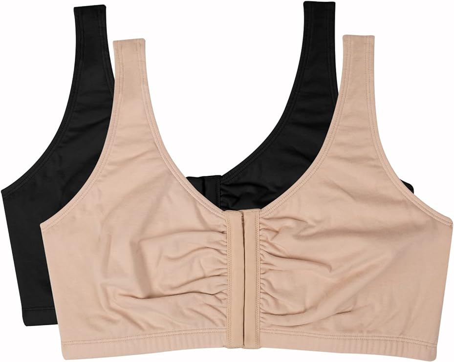 Fruit of the Loom Brasier deportivo reforzado para mujer, de cierre frontal