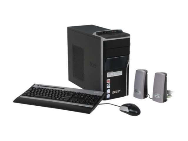 Computadora ACER de Oficina AM5620-E1204A Q6600 3 GB DDR2 Memory 500GB sata hard disk DVD-RW Drive Usada