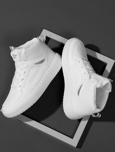 [sx2210312833128146] Men Sneakers High Top Lace-Up Front Skate Shoes Manfinity Basics