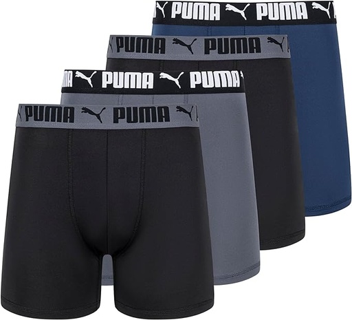 [ASIN ‏ : ‎ B0CKX2H2G5] PUMA Paquete de 4 calzoncillos tipo bóxer elásticos activos para hombre
