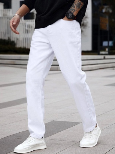 [sm2211236127777177] Manfinity Homme Men Cotton Solid Straight Leg Jeans