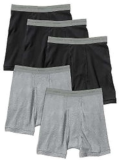 [ASIN ‏ : ‎ B00CAXR0TE] Hanes Bóxer sin etiqueta, tela Cool Dri, con pretina flexible y cómoda, paquete múltiple, para hombre, Calzoncillos tipo bóxer sin etiquetas, sin etiquetas, varios paquetes disponibles, XL, Surtido de 5 unidades.