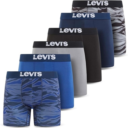 [ASIN ‏ : ‎ B0CKGC1JT1] Levi's Paquete de 6 calzoncillos bóxer de microfibra para hombre