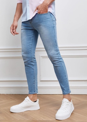Manfinity Homme Men Cotton Slant Pocket Skinny Jeans