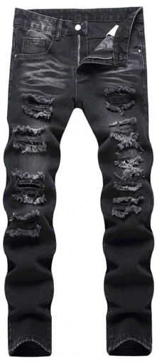 [sm2308035985848498] Men Ripped Frayed Skinny Jeans