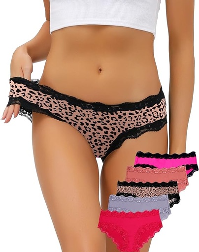 [ASIN ‏ : ‎ B093Q1ZF9V] ADOVAKKER Ropa interior de mujer de tiro bajo para mujer, micro suave, transpirable, bragas hipster, multipack de impresión J-S1
