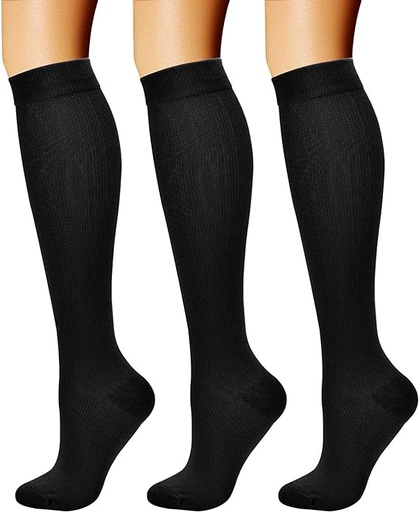 [ASIN : B07543D21Q] CHARMKING - Calcetines de compresión para mujeres y hombres (3 pares), 15-20 mm Hg, el mejor apoyo para atletismo, running o ciclismo, mejora la circulación