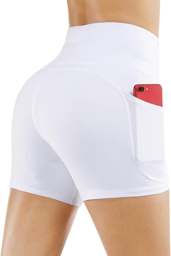 [ASIN ‏ : ‎ B097NQQ9SD] THE GYM PEOPLE - Pantalones cortos de yoga para mujer, con cintura alta, control de abdomen y bolsillos profundos, para gimnasia, entrenamiento deportivo, correr