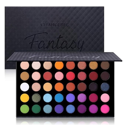 [ASIN ‏ : ‎ B07MQJRK7N] Paleta de maquillaje de ojos altamente pigmentada, paleta de sombra de ojos metálica mate brillante de larga duración, mezclable, colores naturales, maquillaje sombras de ojos, kit de regalo de