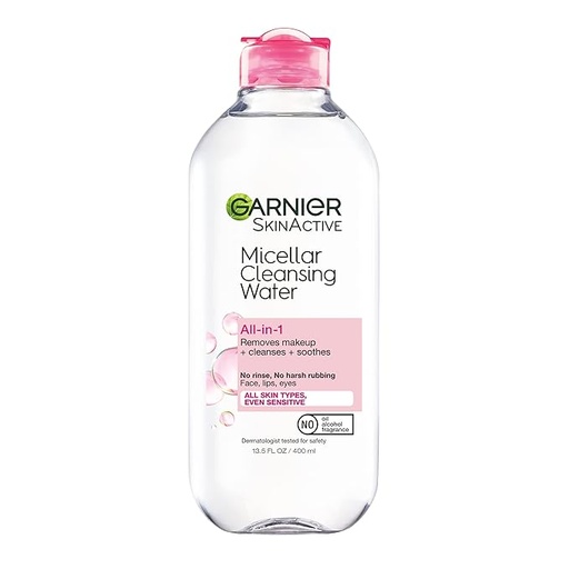 [ASIN ‏ : ‎ B017PCGABI] Agua micelar de limpieza para el rostro, todo en 1 limpiador y desmaquillante, Garnier, Normal