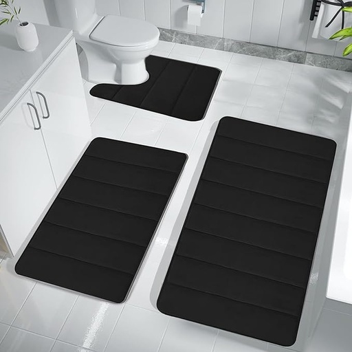 [B0CWP63RML] Bathroom Rugs, Bathroom Rugs Sets 3 Piece, Memory Foam Bath Mat, Non-Slip Extra Absorbent Soft & Dry Bath Mat Sets, Washable Bathroom Rugs, Bath Mat Set, Area Rugs, Rugs for Bathroom