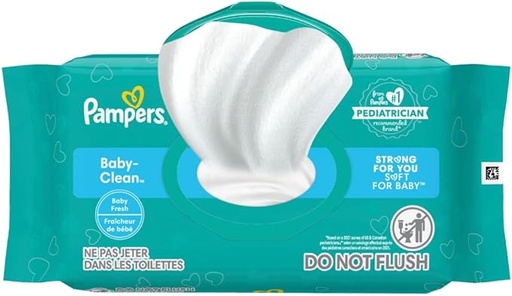 [B07KGL6L56] Pampers Toallitas para bebé limpias, Baby Fresh Scented, 1 paquete abatible (72 toallitas en total)