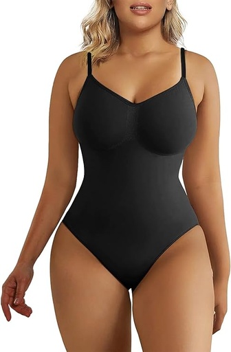 [B0BXRZ3S7W] SHAPERX Body para mujer con control de abdomen, sin costuras, esculpiente, moldeador, camiseta sin mangas