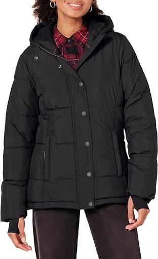 [B07Q2GYL7H] Women's Heavyweight Long-Sleeve Hooded Puffer Coat (Available in Plus Size)