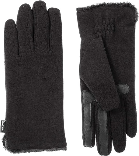 [B0CTS4F9M4] isotoner Guantes de forro polar elásticos para mujer con forro microluxe y tecnología Smart Touch, guantes para clima frío