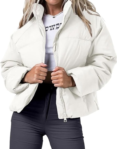 [B0CYT8QKFP] Cityork Chaqueta acolchada de invierno para mujer, manga larga, con cremallera, holgada, con bolsillos