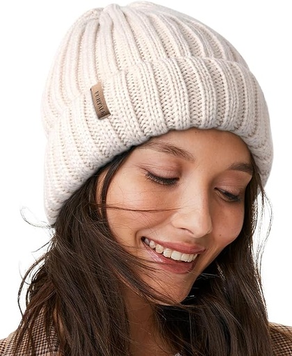 [B07TWFGLMR] FURTALK - Gorro de punto para mujeres y hombres, forro polar de doble capa, grueso sombrero de invierno