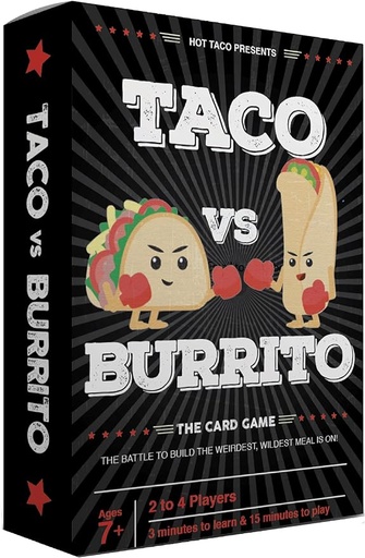 [B07JZTBV9C] Taco vs Burrito Juegos de mesa familiares para niños de 6 a 8, 8 a 12 años en adelante, divertidos juegos de cartas familiares de viaje para todos, regalos para niños y niñas de 7, 8, 9 y 10 años