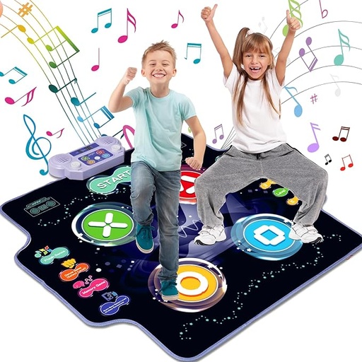 [B0CCVQJZR6] Joyjoz Alfombrilla de baile de juguete de regalo para niños de 3 a 12 años, almohadilla de baile de música electrónica con Bluetooth inalámbrico, 5 niveles de dificultad, 6 modos de juego, regalos
