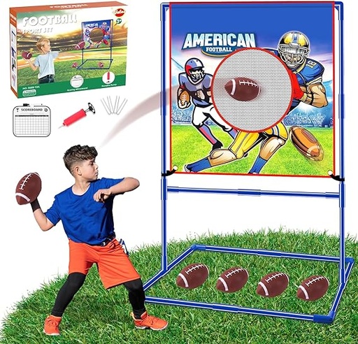 [B0CP44X9FK] VATOS Juegos de tiro de fútbol con 4 balones de fútbol inflables, para interiores y exteriores, juguete deportivo para niños, juego de fiesta para niños y niñas y diversión familiar