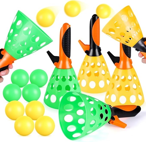 [B0CGLYZ9C7] Jugana Juego de pelota Pop and Catch – Juguetes para niños, actividades al aire libre e interior, juego de pelota Pop Pass con 4 cestas de lanzamiento de captura y 8 bolas para fiesta de cumpleaños de