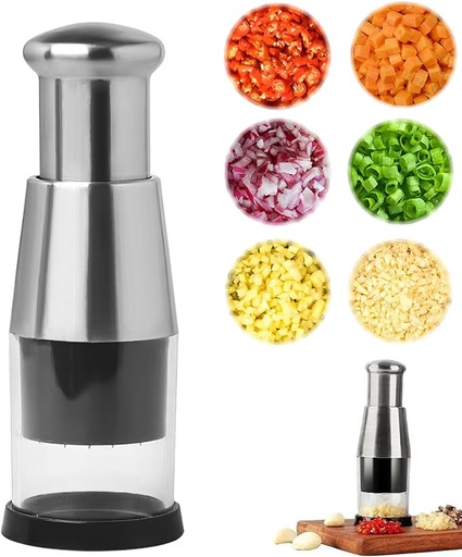 [B0D1XR81WG] Picadora manual prensada a mano Picador de alimentos Picador de ajo prensado Prensa manual de ajo para picar ajo, cebolla, pimientos, mini picadora multifuncional