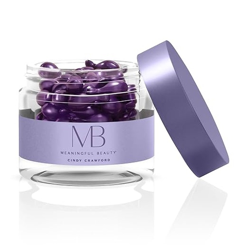 [B01D3ESU88] Cápsulas que disminuyen arrugas con fórmula avanzada Meaningful Beauty por Cindy Crawford, tratamiento de suero, on ácido hialurónico, 60 unidades, MT.0385