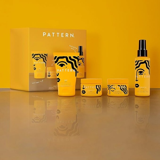 [B0CHKZQF9G] PATTERN Beauty Mini Stylers Kit para cabello rizado, rizado y apretado con textura, incluye niebla hidratante, gel rizo, crema de peinado y gel de fijación fuerte