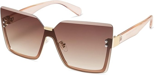 [B0BN9RYX9K] SOJOS Gafas de sol cuadradas retro de gran tamaño para mujer de los años 50 y 60 s de moda sin montura de lujo SJ1160