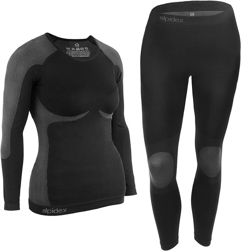 [B0C3H6S6MW] Ropa Interior Térmica Ropa Interior Mujer Esquí Transpirable Cálido Capa Base Clima Frío Conjunto Largo Johns Top Bottom