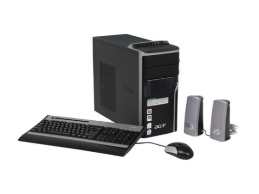 Computadora ACER de Oficina AM5620-E1204A Q6600 3 GB DDR2 Memory 500GB sata hard disk DVD-RW Drive Usada