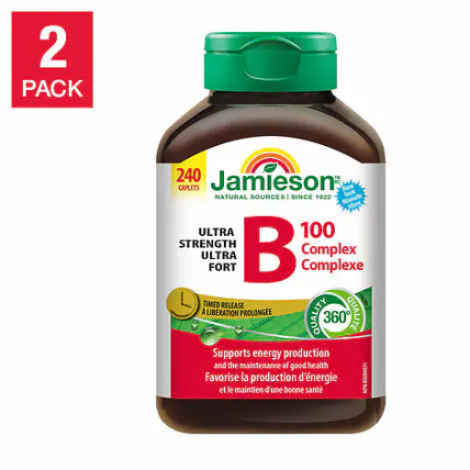[Item  2321412] Jamieson Ultra Strength B100 Complex Caplets, 240-count, 2-pack