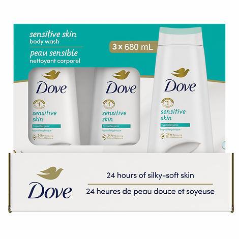 [Item  1784191] Dove Sensitive Skin Body Wash, 3 x 680 mL